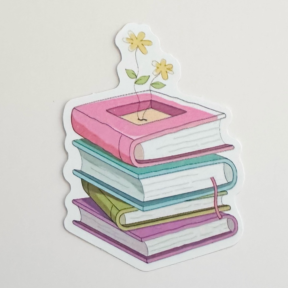 10/$10 Flowers & Books Sticker